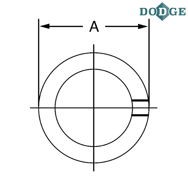 040002 DODGE - 1/4 SOLID STEEL COLLAR