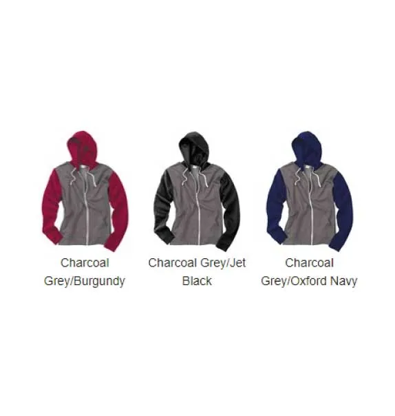059JH Retro Full Zip Contrast Zoodie