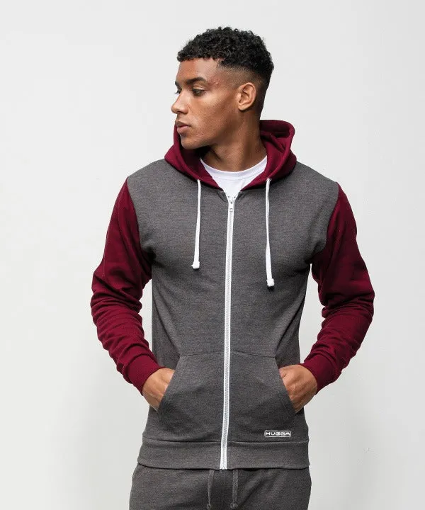 059JH Retro Full Zip Contrast Zoodie
