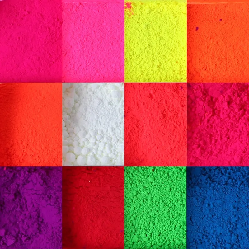 1 Box Neon Pigment Powder Nail Fluorescence Gradient Glitter Summer Shinny Dust Ombre DIY Nail Art Decor Manicure CHYE01-13-1