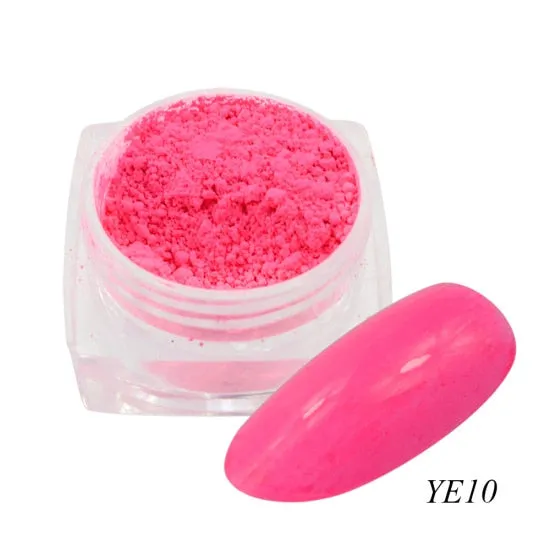 1 Box Neon Pigment Powder Nail Fluorescence Gradient Glitter Summer Shinny Dust Ombre DIY Nail Art Decor Manicure CHYE01-13-1