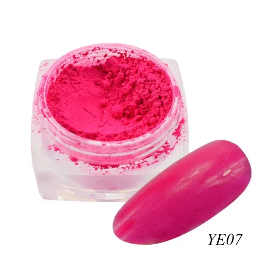 1 Box Neon Pigment Powder Nail Fluorescence Gradient Glitter Summer Shinny Dust Ombre DIY Nail Art Decor Manicure CHYE01-13-1