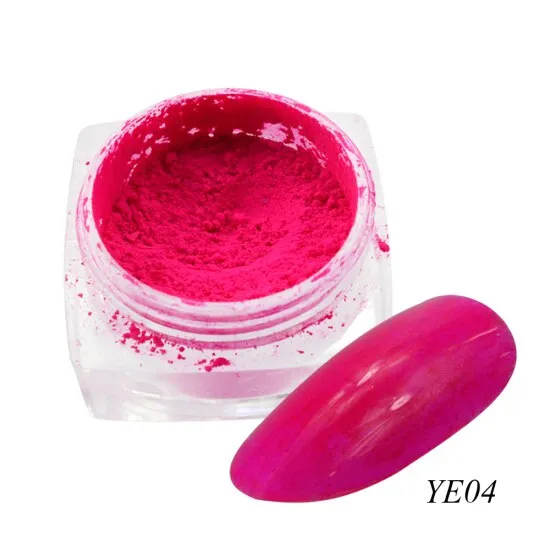 1 Box Neon Pigment Powder Nail Fluorescence Gradient Glitter Summer Shinny Dust Ombre DIY Nail Art Decor Manicure CHYE01-13-1