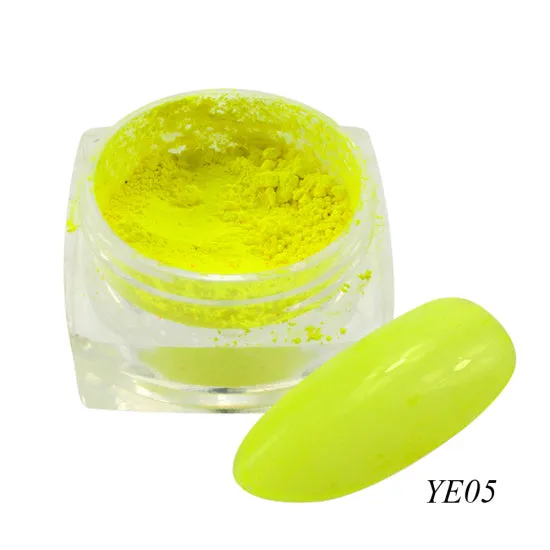 1 Box Neon Pigment Powder Nail Fluorescence Gradient Glitter Summer Shinny Dust Ombre DIY Nail Art Decor Manicure CHYE01-13-1