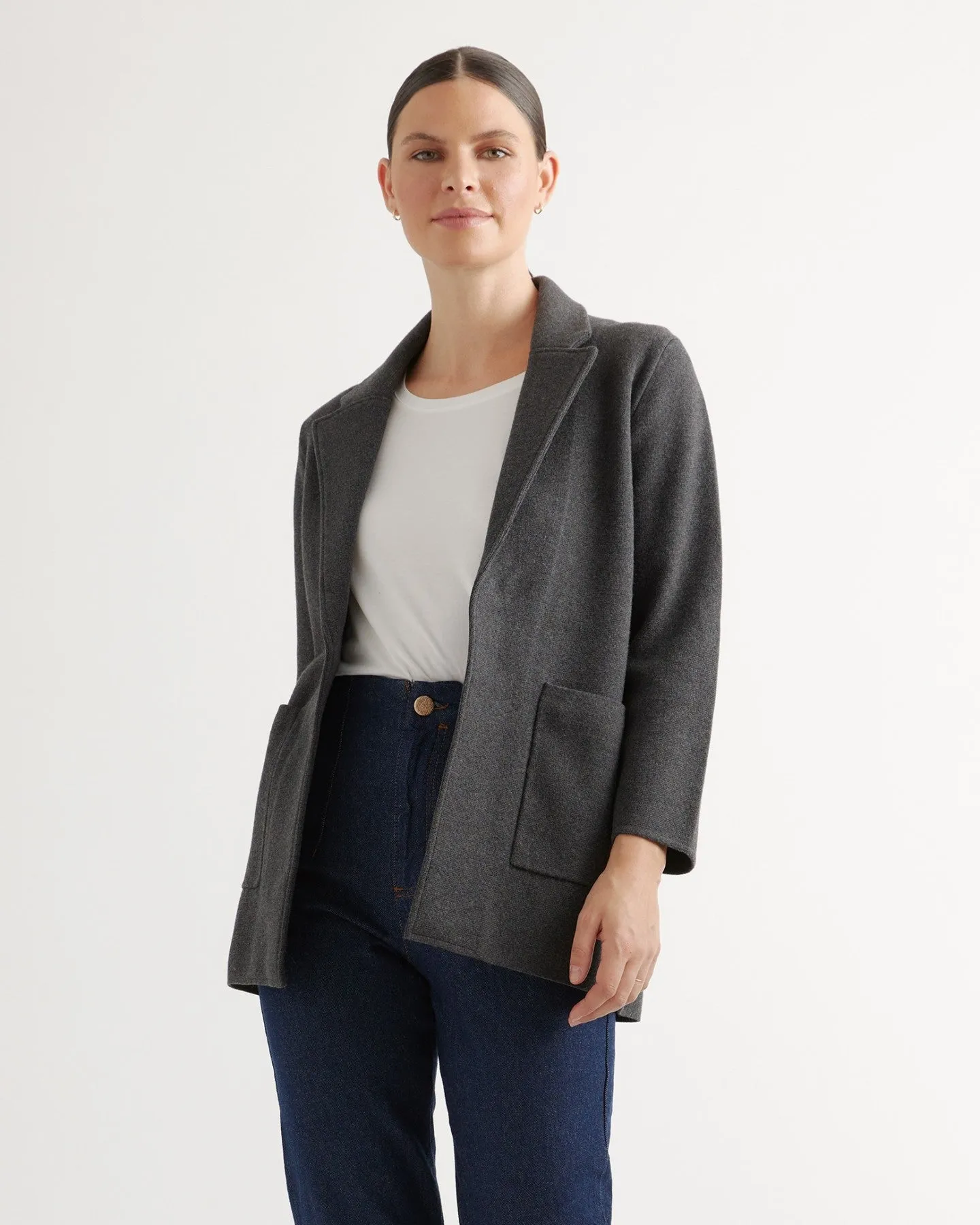 100% Organic Cotton Knit Blazer