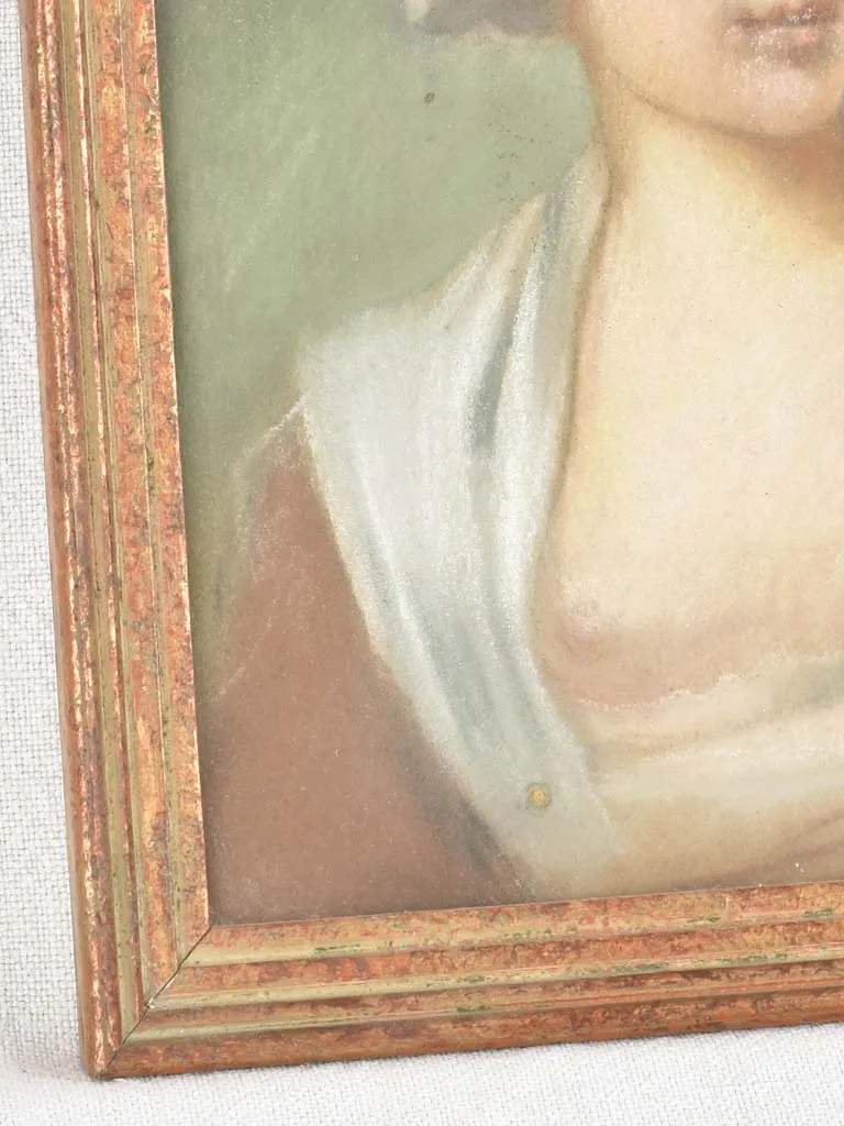18th century portrait of a lady - pastel 11½" x 8¾"
