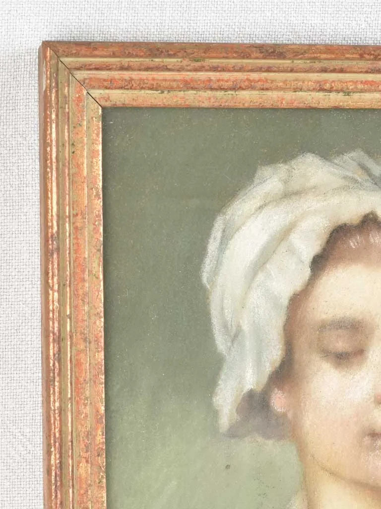 18th century portrait of a lady - pastel 11½" x 8¾"