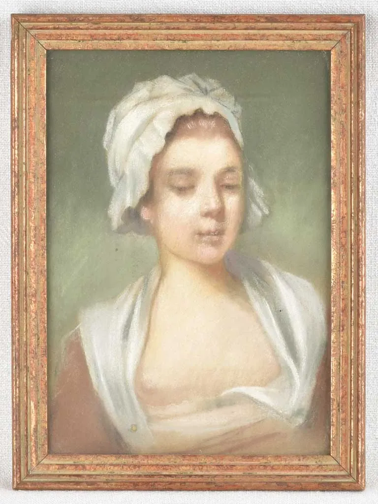 18th century portrait of a lady - pastel 11½" x 8¾"