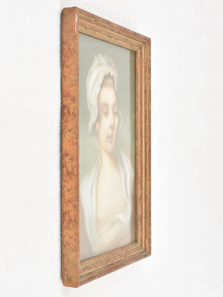 18th century portrait of a lady - pastel 11½" x 8¾"