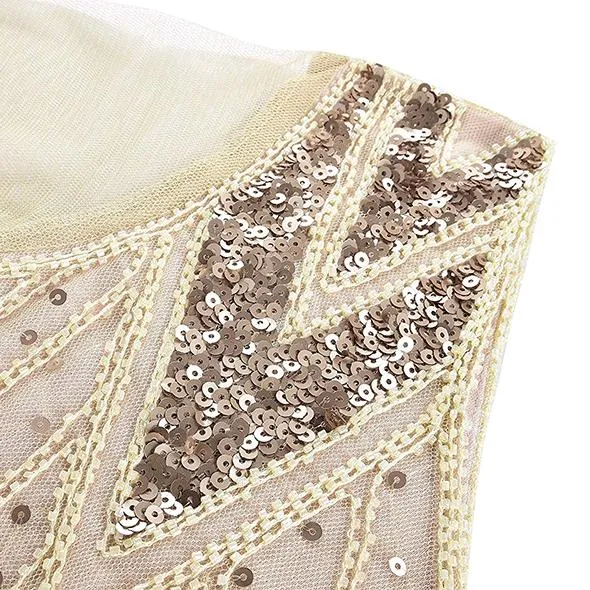 1920s Vintage sequins lace patchwork premium evening gowns bridesmaid party prom maxi dress evening gown