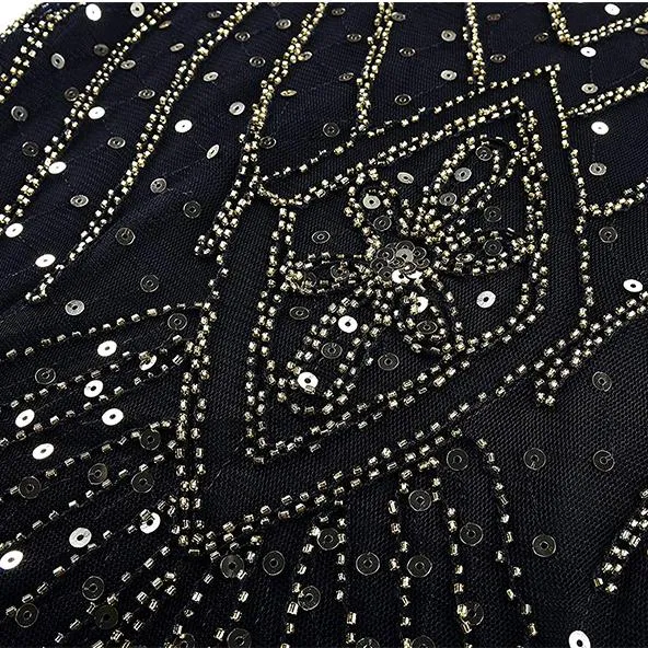 1920s Vintage sequins lace patchwork premium evening gowns bridesmaid party prom maxi dress evening gown