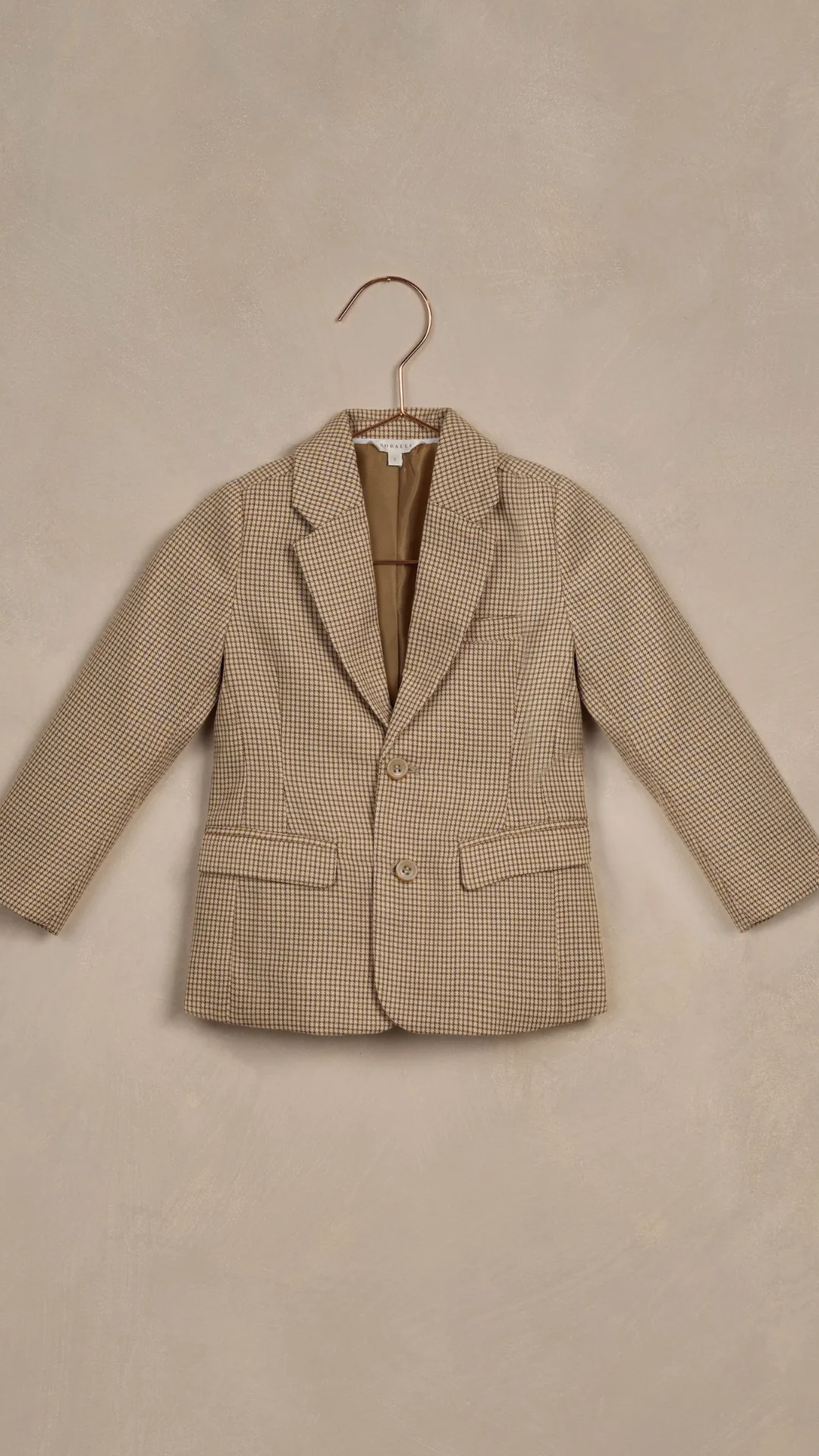 2-3 Years - Sebastian Blazer in Golden Houndstooth by Noralee