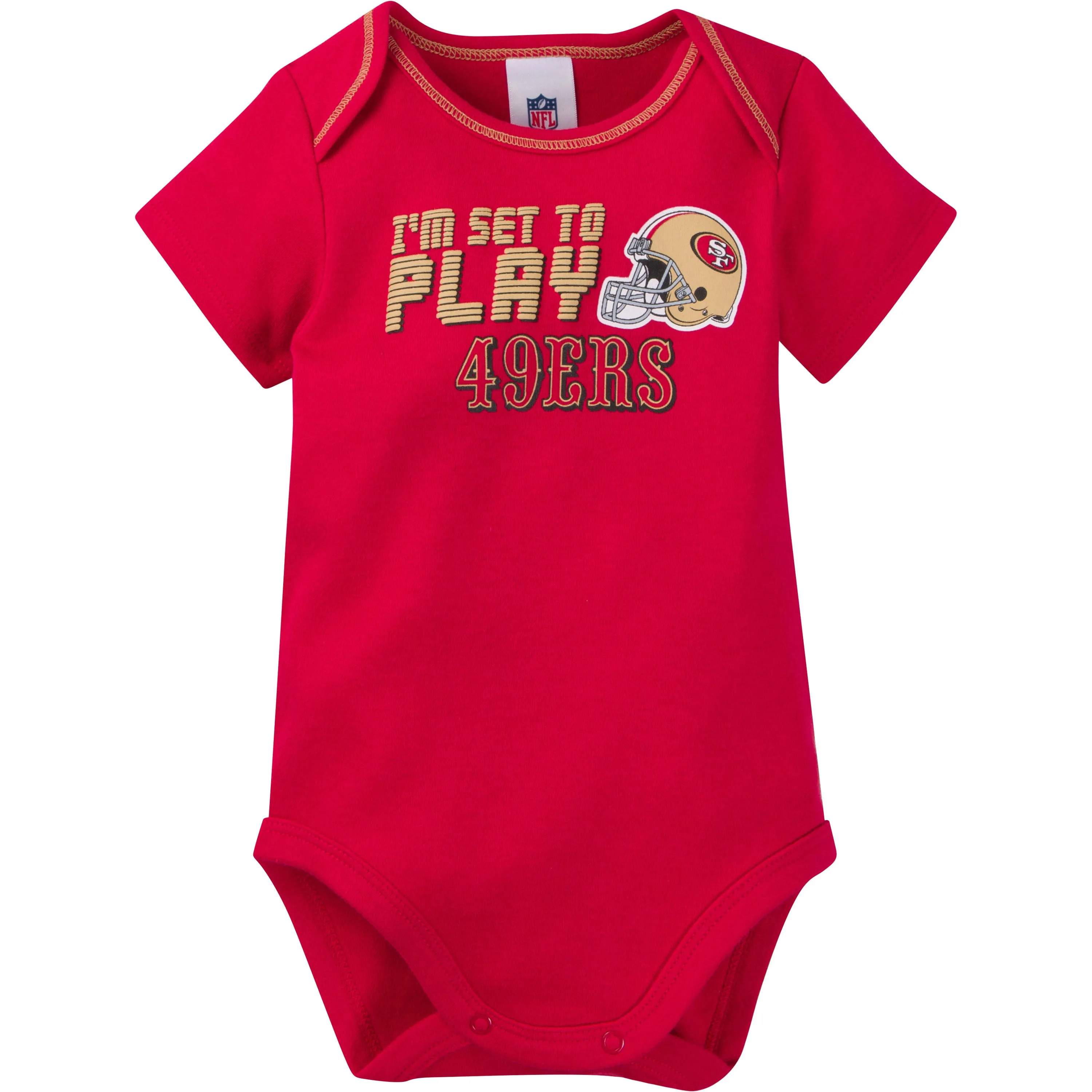 49ers 3 Piece Bodysuit, Sleeper and Cap Set