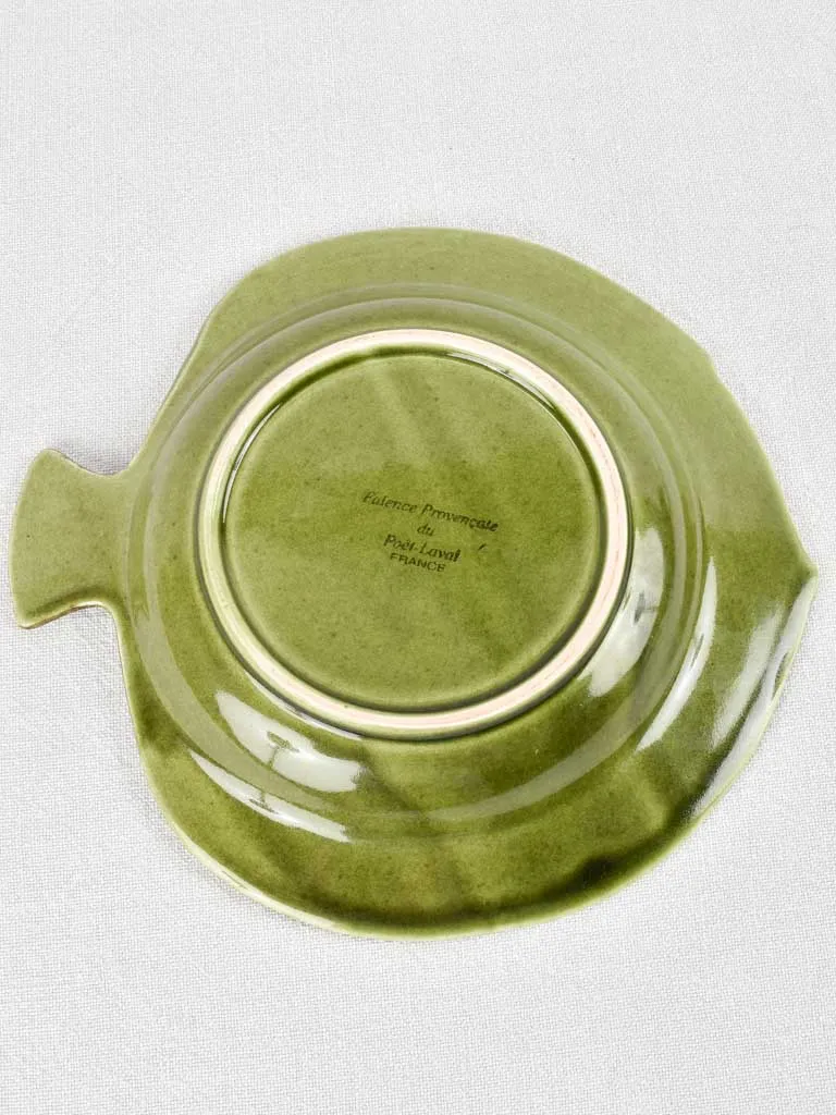 6 green fish shaped bowls 10¼"