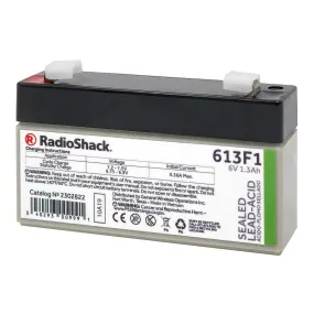 6V 1.3Ah Sealed Lead-Acid (SLA) Rechargeable Battery