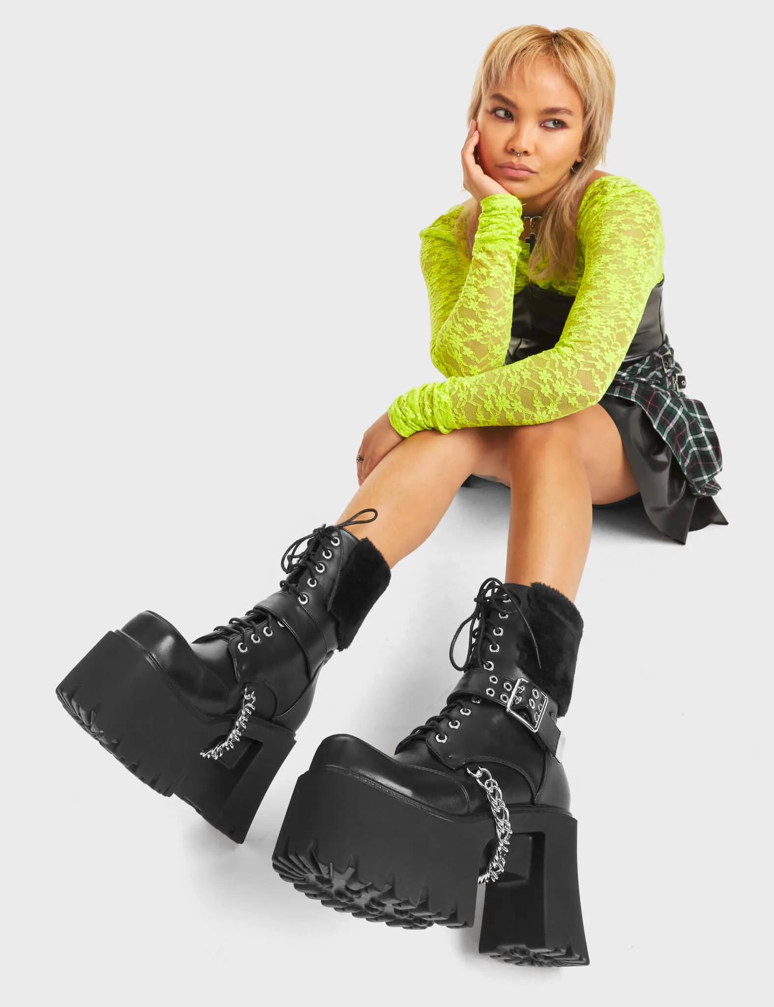Accelerate Chunky Platform Ankle Boots