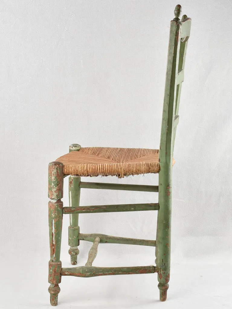 Antique Provençal straw armchair