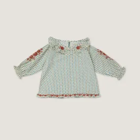 Belle Top | Hearts w/Embroidery