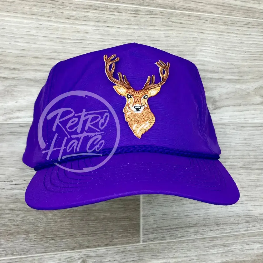 Big Buck / Deer on Neon Nylon Retro Rope Hat
