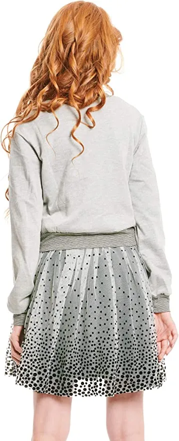 Big Girls Bow Polka Dot Twofer Dress