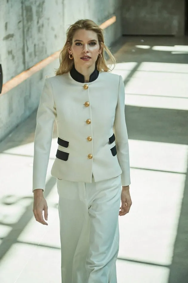 BLAZER BLANCO CON DOBLE BOLSILLO BASTIAN