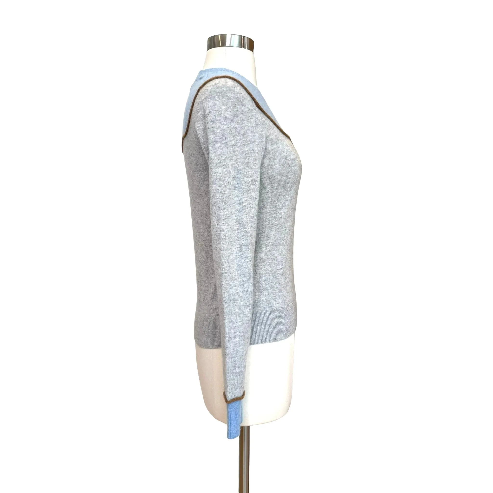 Blue & Cream Pullover - XS