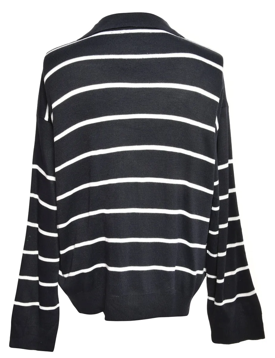 Blue Striped Jumper - M