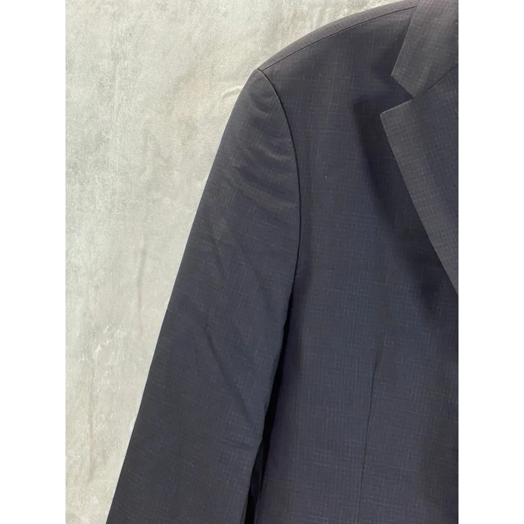 BOSS HUGO BOSS Men's Black Classic-Fit Super 100 Wool Two-Button Blazer SZ 44R