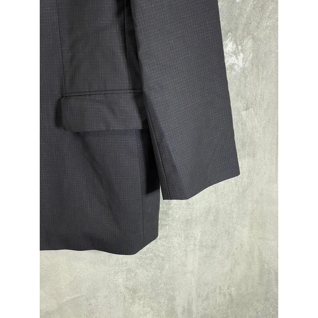 BOSS HUGO BOSS Men's Black Classic-Fit Super 100 Wool Two-Button Blazer SZ 44R