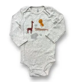 Boys Just One You Size 18 Months Gray Safari Embroidered Bodysuit