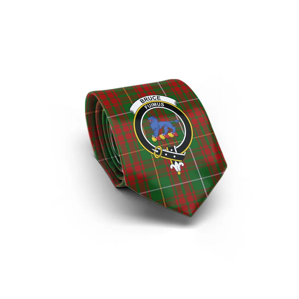 Bruce Hunting Tartan Classic Necktie with Family Crest
