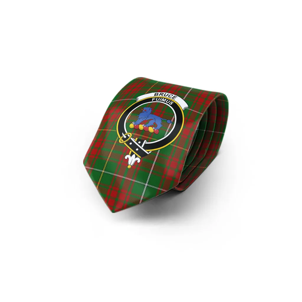 Bruce Hunting Tartan Classic Necktie with Family Crest