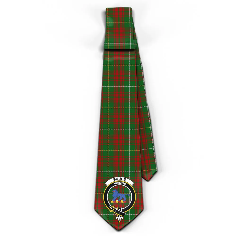 Bruce Hunting Tartan Classic Necktie with Family Crest