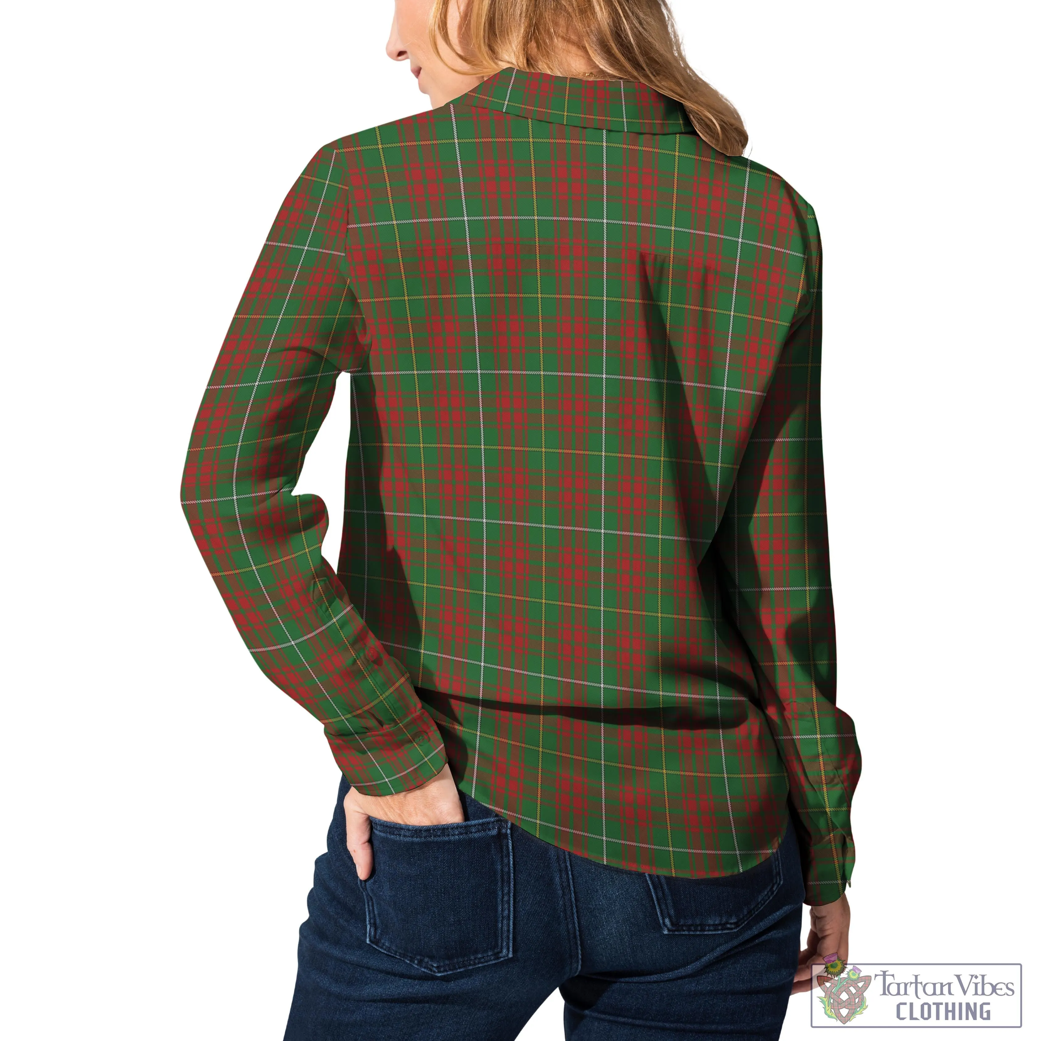 Bruce Hunting Tartan Women's Casual Shirt with Family Crest
