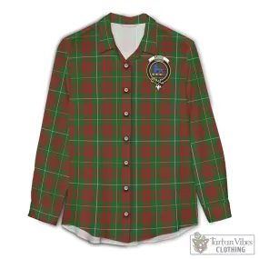 Bruce Hunting Tartan Women's Casual Shirt with Family Crest
