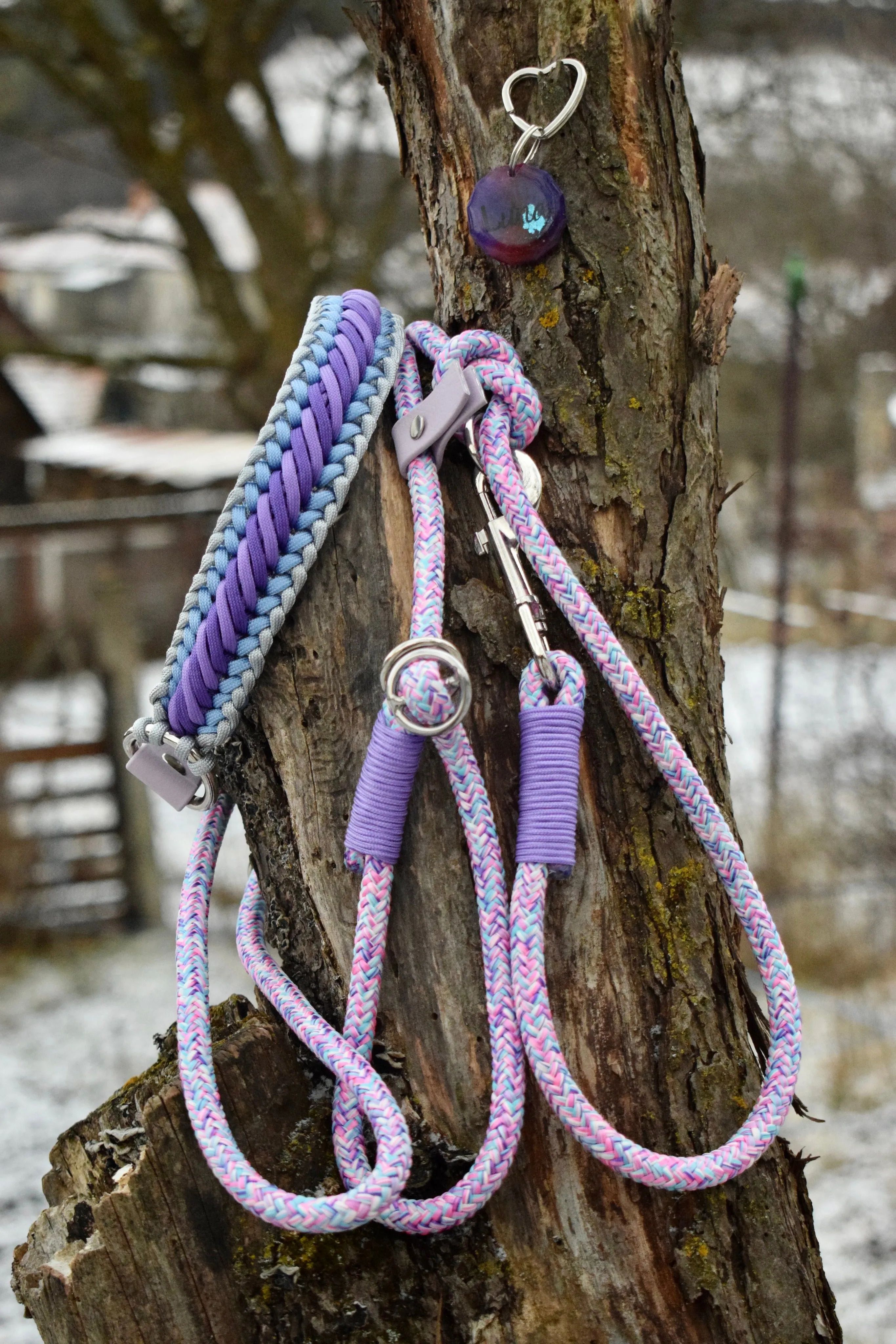 Caramel braid Dog collar