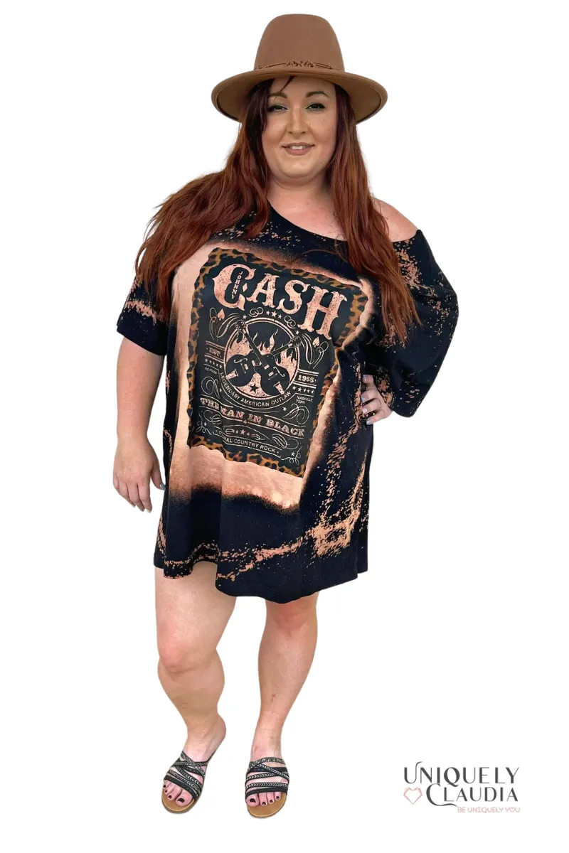 Cash Off-Shoulder T-Shirt Dress