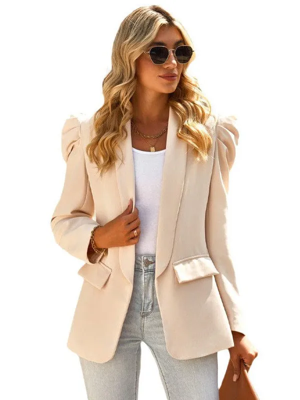 Casual Puff Sleeve Blazer