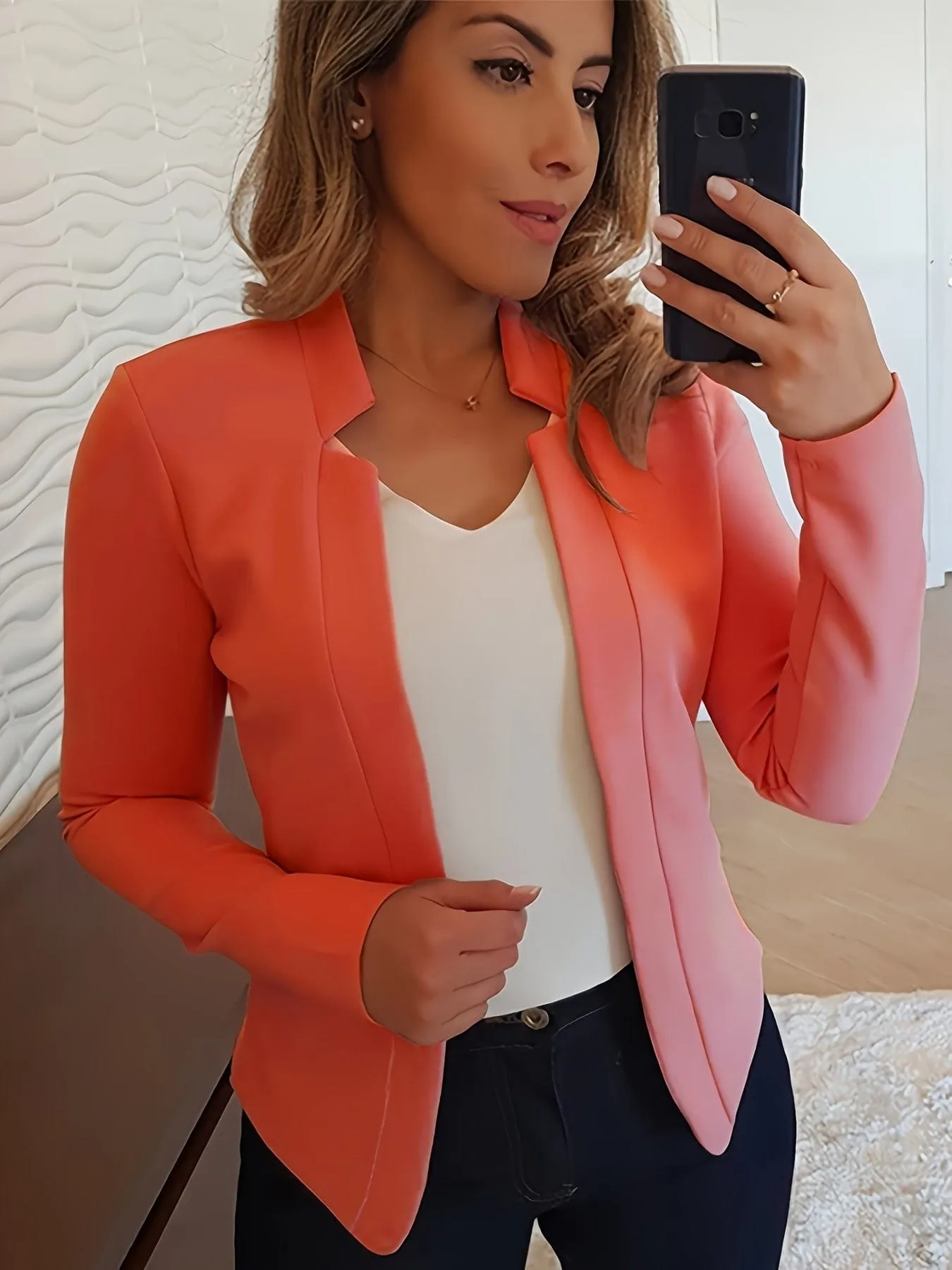 Casual Puff Sleeve Blazer