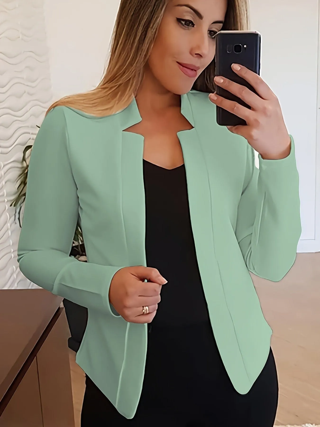 Casual Puff Sleeve Blazer