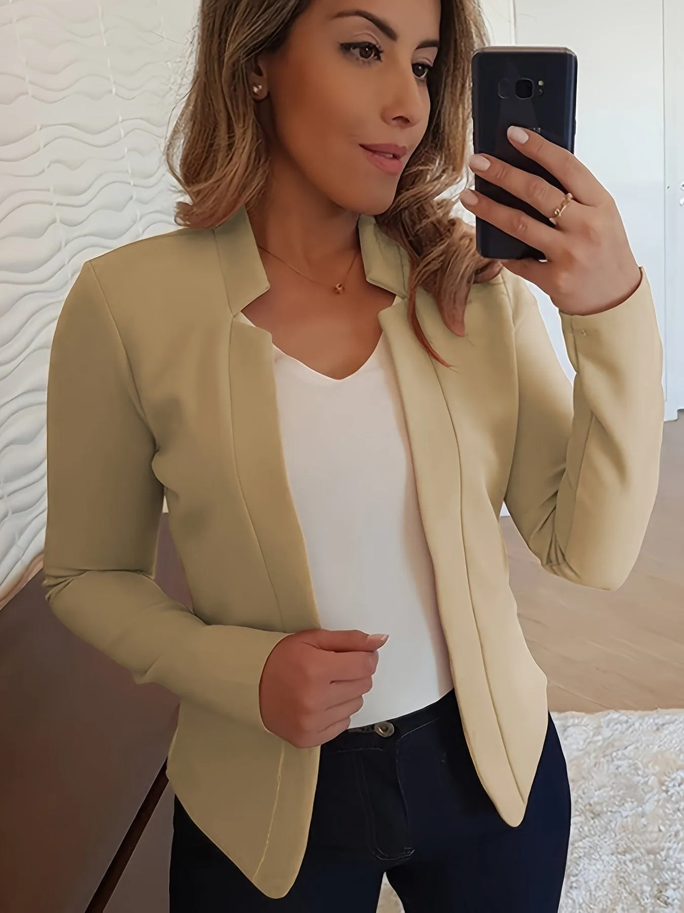 Casual Puff Sleeve Blazer