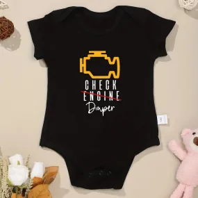 Check Diaper Funny Onesie