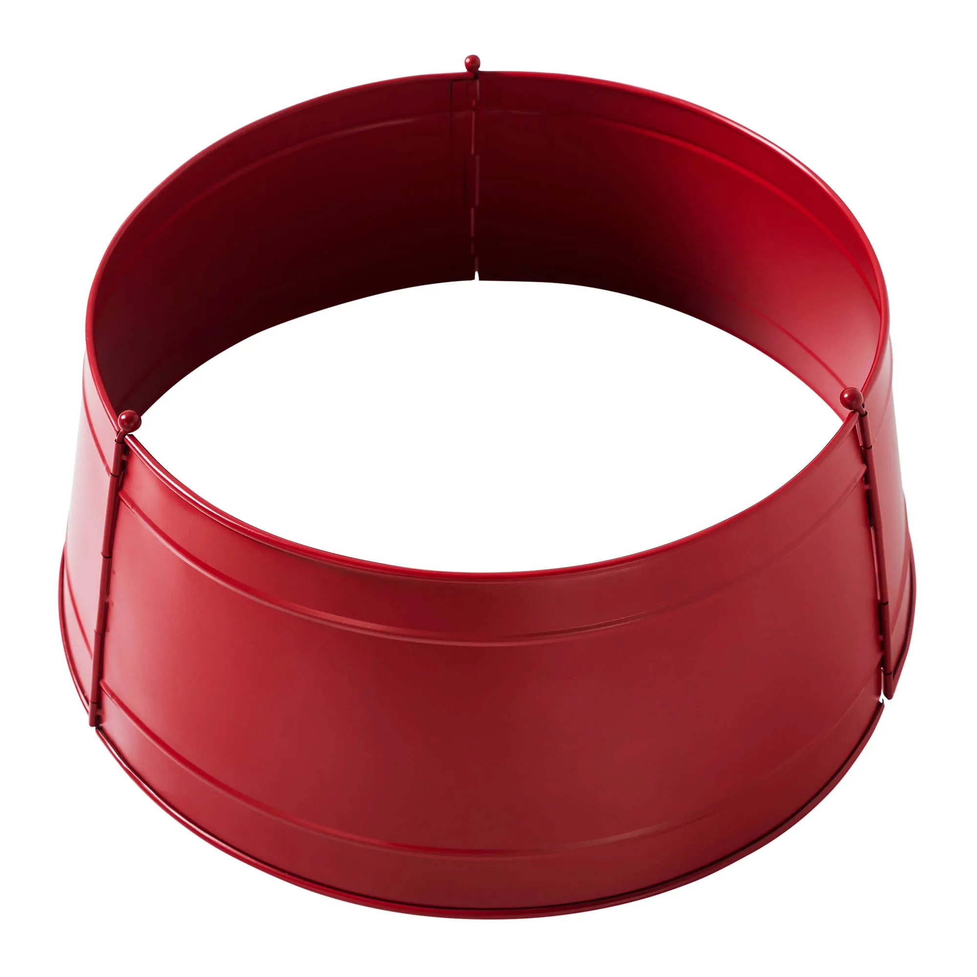 Christmas Tree Collar Metal Barn Red 8x20x20