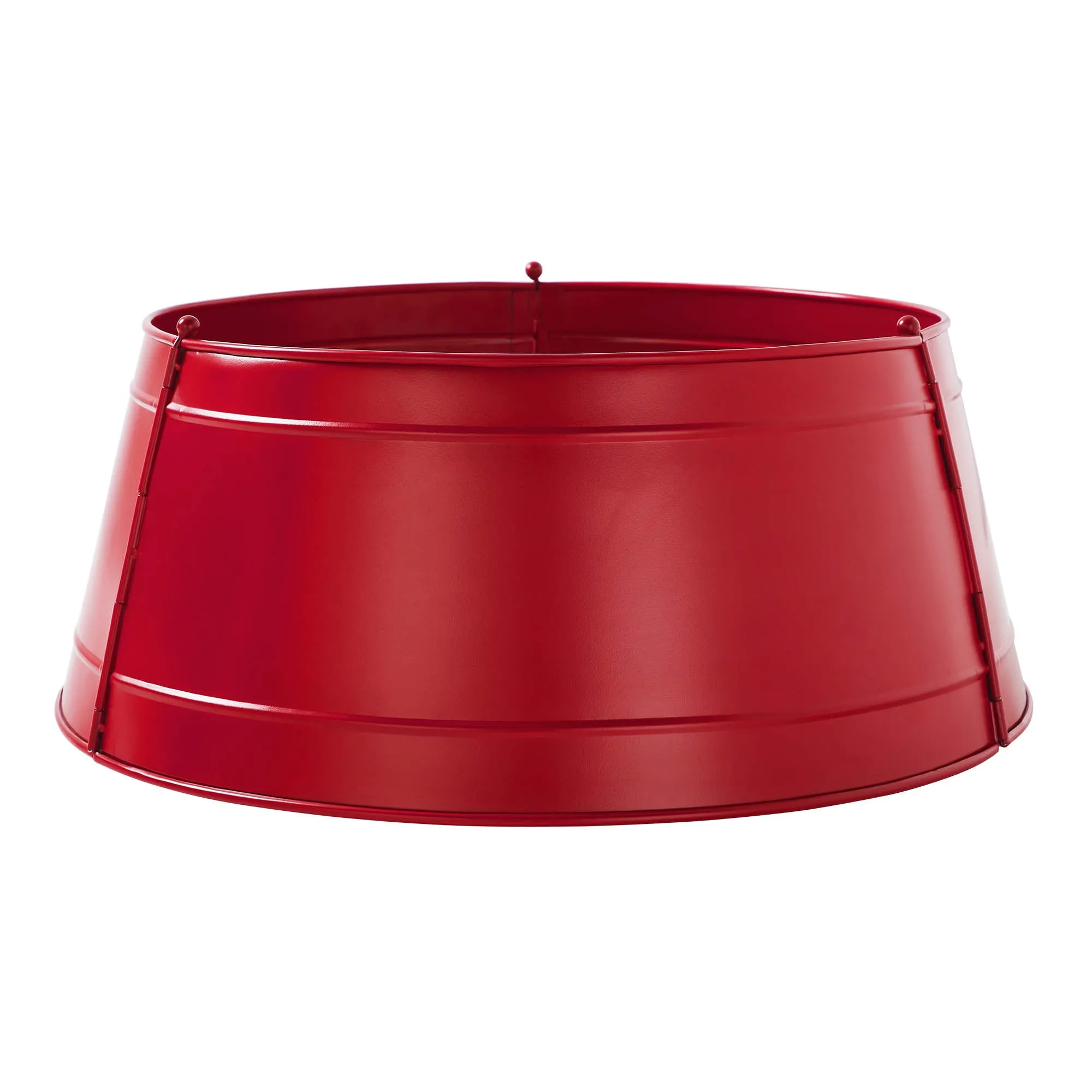 Christmas Tree Collar Metal Barn Red 8x20x20