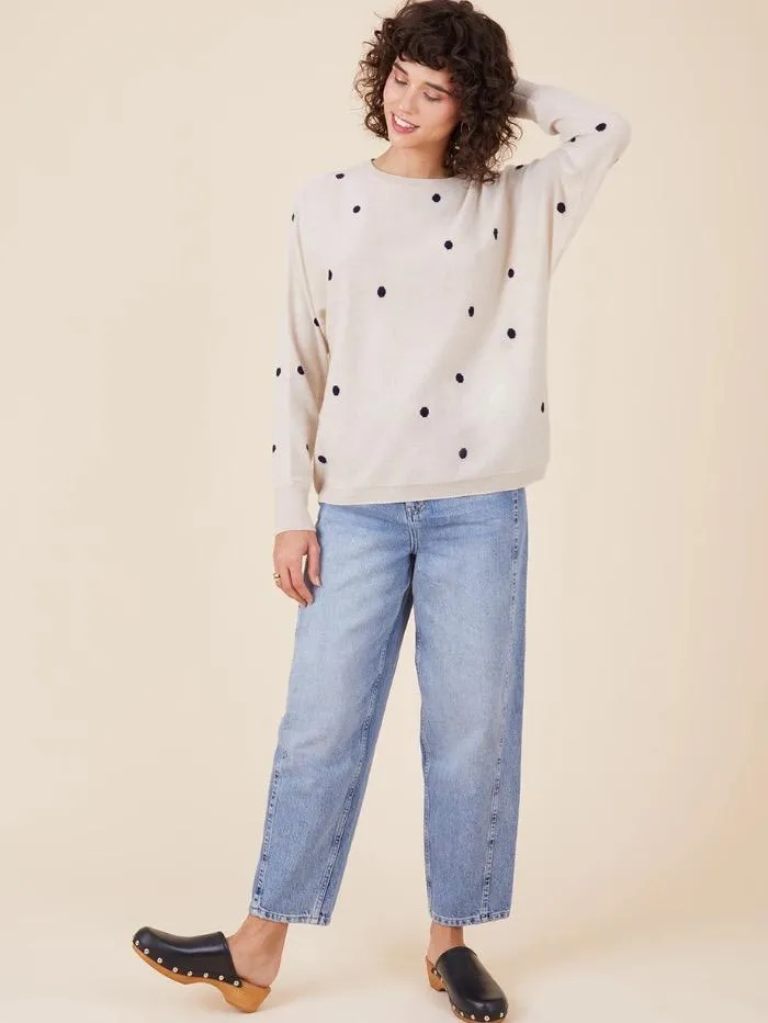 Cocoa Cashmere S Catriona Jumper Bone CC5024