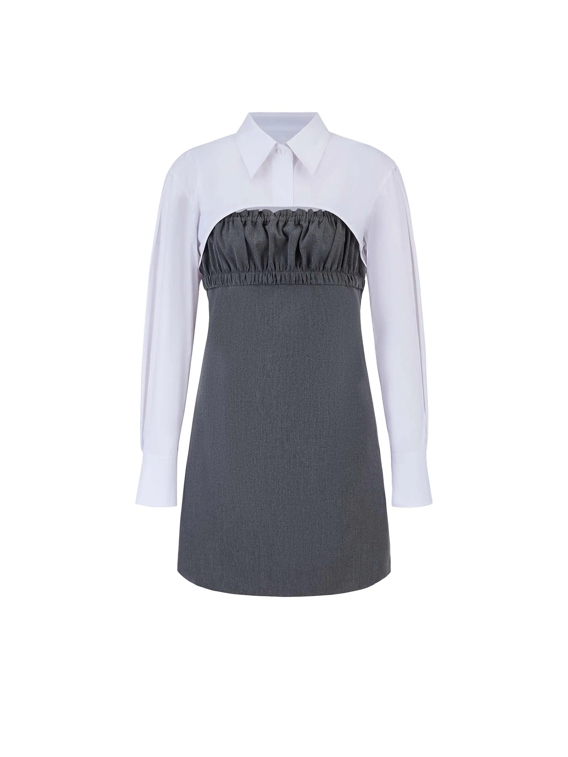 Contrasting Shirt Dress