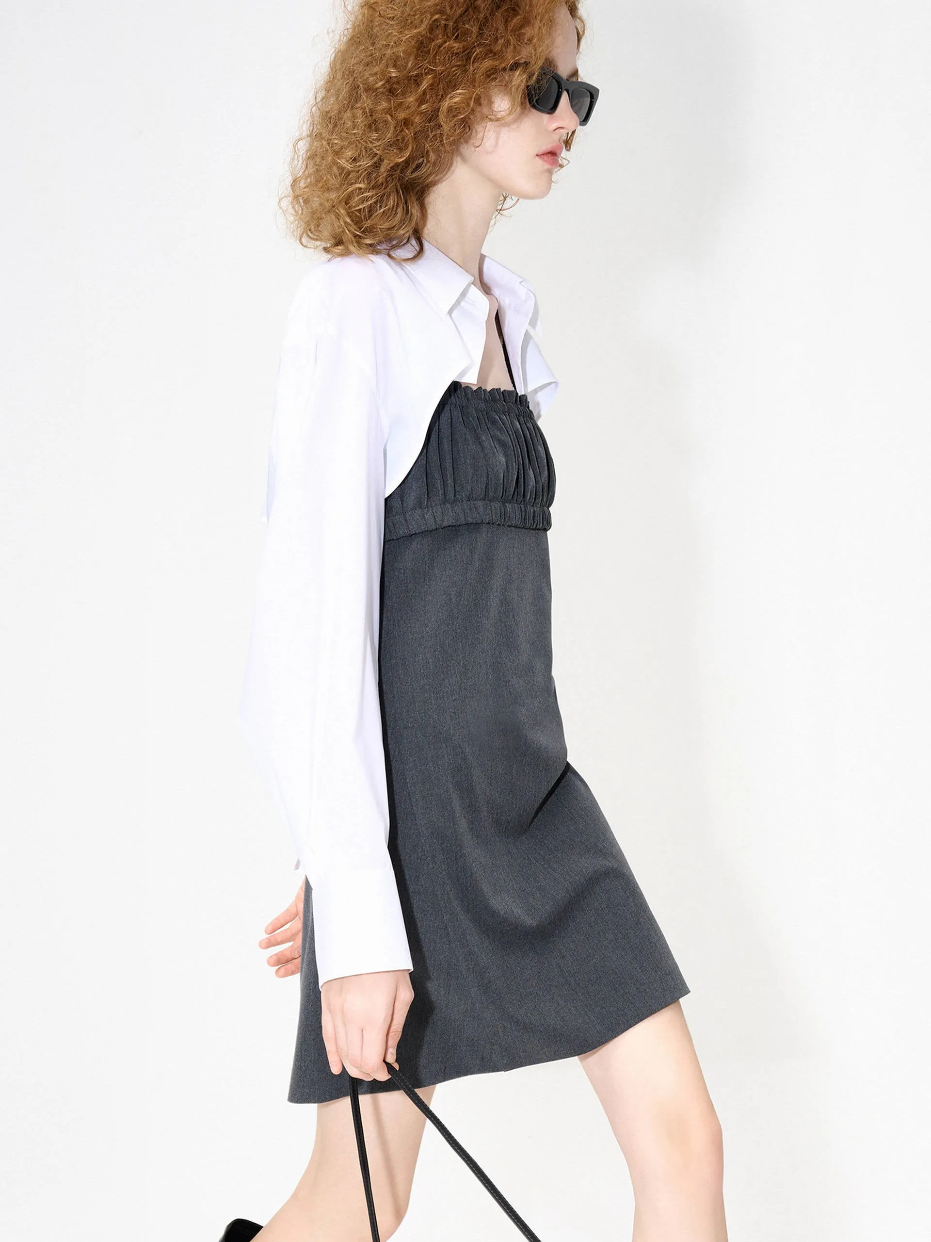 Contrasting Shirt Dress