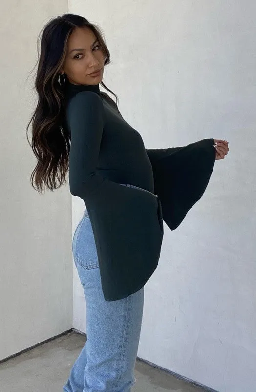 Dark Green Bell Bodysuit