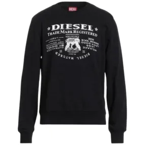 Diesel Trademark Logo Black Sweatshirt