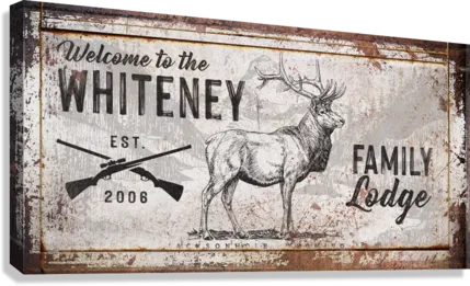 Elk Hunting Cabin Decor- Family Sign